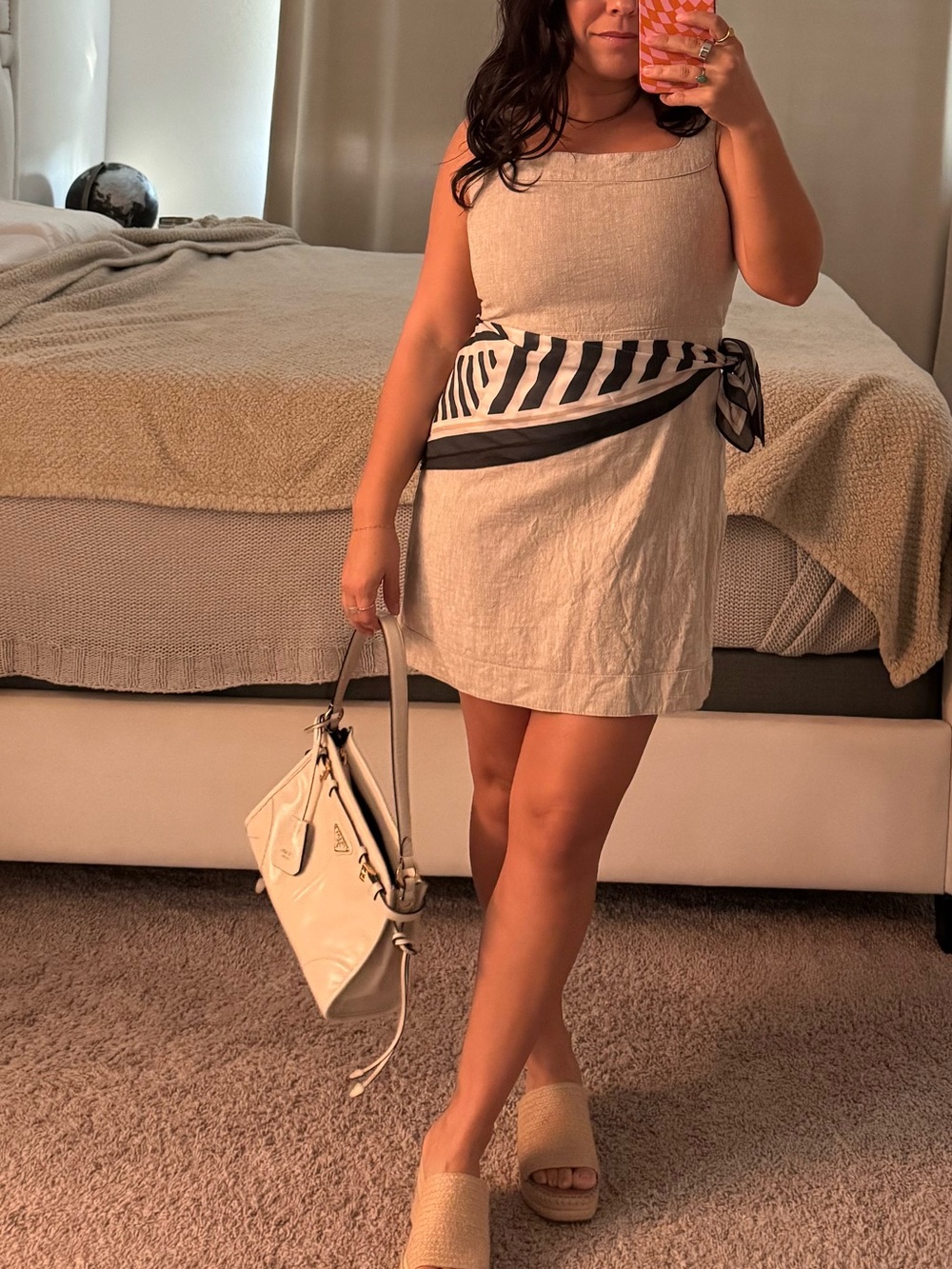Abercrombie Beige Sleeveless Knit Mini Dress